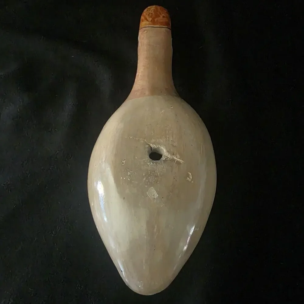 Vintage Southwestern Hand Painted Pottery Duck Sculpture